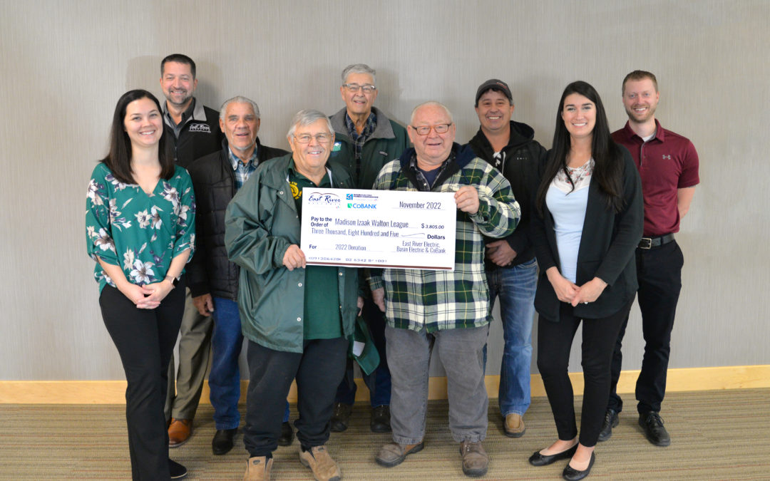 Madison Izaak Walton League Receives Donation from East River